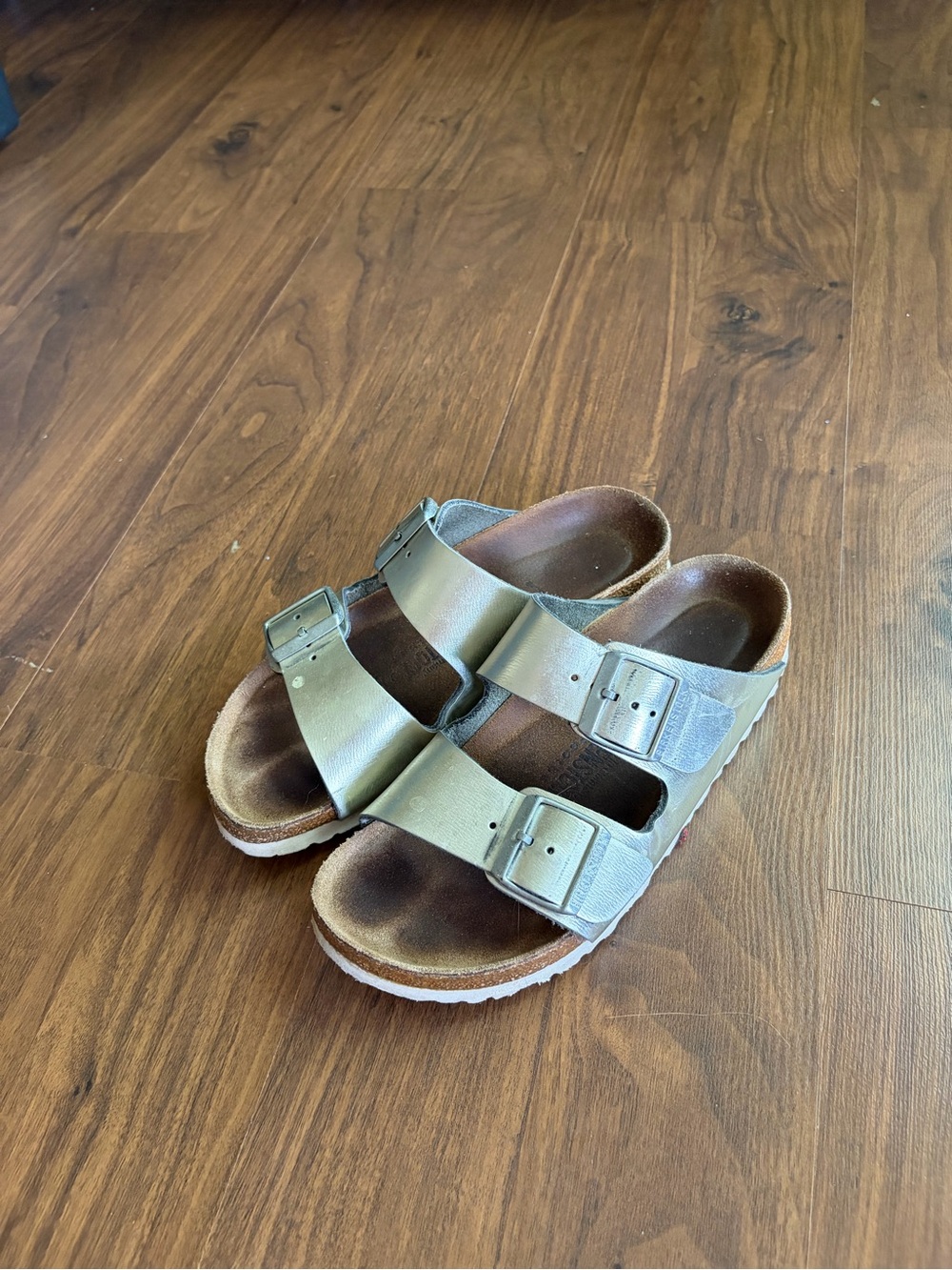Silver Metallic Birkenstocks